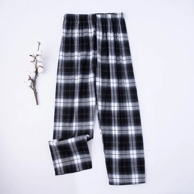 Muška karirana pidžama od 100% pamuka, duge hlače za spavanje, muške ležerne široke hlače, salonke, udobne prozračne donjice za spavanje, spavaćica