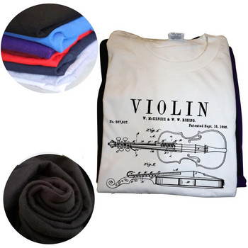Αστεία μπλουζάκια βιολιού Ανατομία γραφικά βαμβακερά Streetwear κοντομάνικα δώρα γενεθλίων Καλοκαιρινό στυλ Μουσική βιολιστή Ανδρική μπλούζα