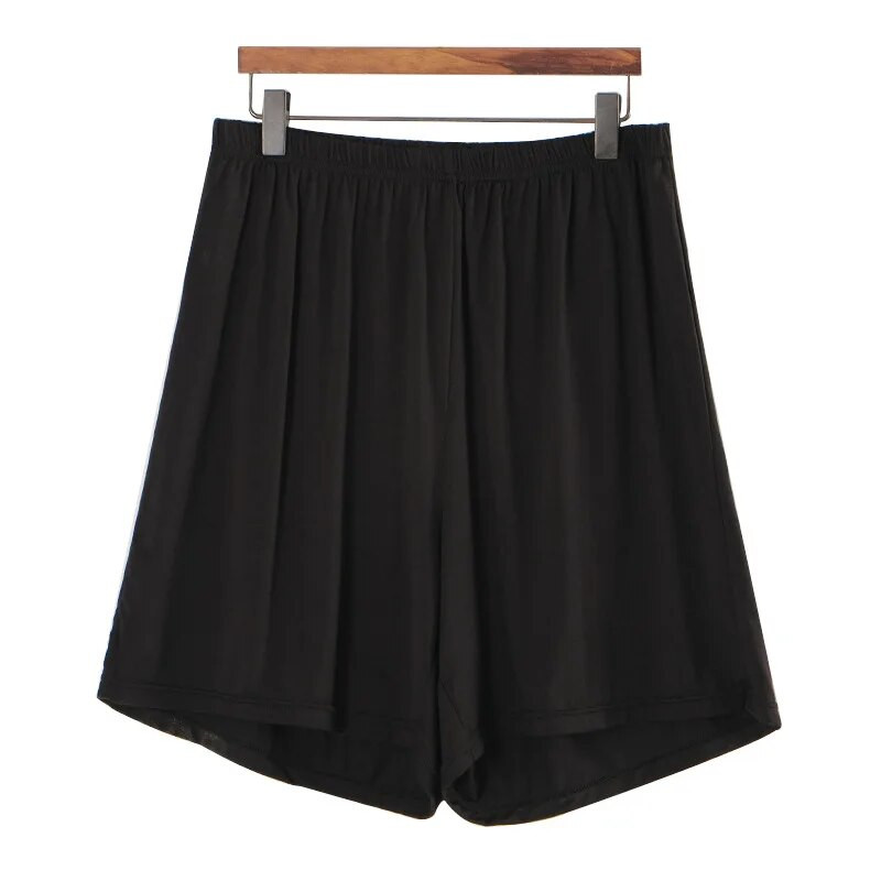 Medvilniniai vyriški miegamieji šortai Vasariniai tvirti elastingi juosmens trumpos kelnės Vyriški laisvi paplūdimio šortai Orui pralaidūs vyriški miegui tinkantys namų drabužiai