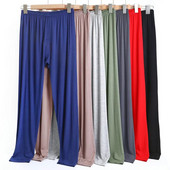 Fdfklak Ležerna muška pidžama hlače Modalne hlače za lijeno kućanstvo Proljeće Jesen Široka muška spavaća odjeća Pidžama Hlače Domaća odjeća XL-4XL