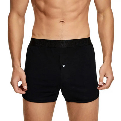 SEOBEAN muške kratke hlače za spavanje Pamučne udobne prozračne kratke pidžame za muškarce Meke široke bokserice Donji dio za spavanje