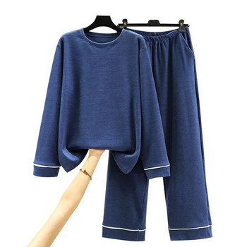 Κορεάτικες ανδρικές πιτζάμες με μακρυμάνικο σετ χειμωνιάτικων ανδρικών ανδρικών ρούχων με επένδυση και παχύρρευστο