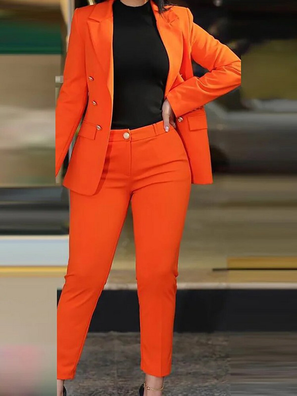 Μόδα στολή για Γυναικεία Μολύβι Παντελόνια Γυναικεία, Ανοιξιάτικα φθινοπωρινά γυναικεία κοστούμια 2 τμχ Blazer παντελόνι, νέα στιβαρή ζακέτα κορυφαία γυναικεία ασορτί σετ