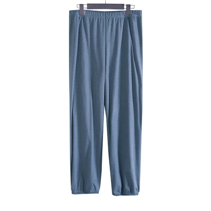 2XL-7XL Őszi téli férfi hálóruha nadrág nagy méretű bő elasztikus otthoni nadrág meleg alsó pizsama nadrág férfi pantalones