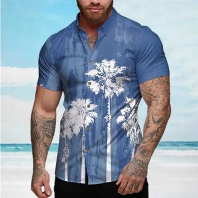 Πουκάμισα από δέντρο καρύδας Ανδρικά γυναικεία πουκάμισα Χαβάης Ανδρικές μπλούζες Επαγγελματικές μπλούζες Απόκριες πουκάμισο με πέτο Cuba Camisas Ανδρικά ρούχα Tropic