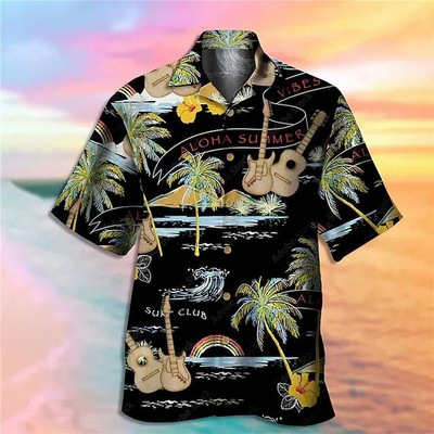 Πουκάμισα από δέντρο καρύδας Ανδρικά γυναικεία πουκάμισα Χαβάης Ανδρικές μπλούζες Επαγγελματικές μπλούζες Απόκριες πουκάμισο με πέτο Cuba Camisas Ανδρικά ρούχα Tropic