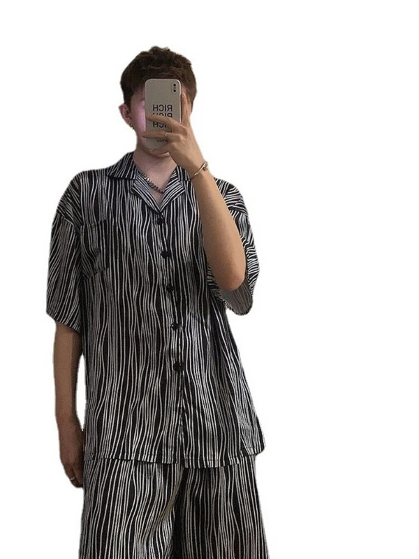 Meeste pidžaamakomplektid siidist satiinist lühikeste varrukatega särk + lühikesed püksid 2 tk ülikond, õhuke magamisriided, ühevärvilised meeste vabaaja koduriided