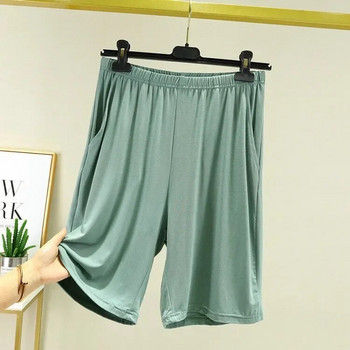 Modal baggy Sleepwear σορτς για ανδρικά καλοκαιρινά υπερμεγέθη Cropped παντελόνια Homewear ψηλόμεση πιτζάμες Λεπτά μονόχρωμα casual παντελόνια
