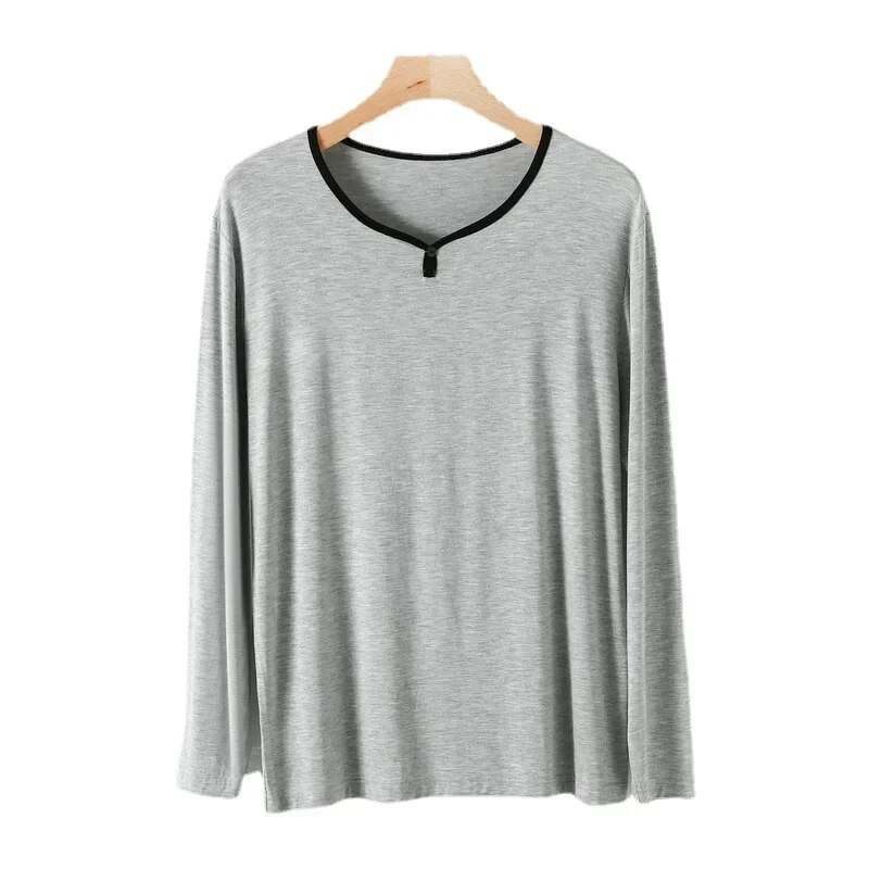 Pižama Homme vyriški ilgomis rankovėmis pavasario ir rudens plonos modalinės medvilnės namų marškinėliai Kambario drabužiai, viengubos pižamos, vyrų