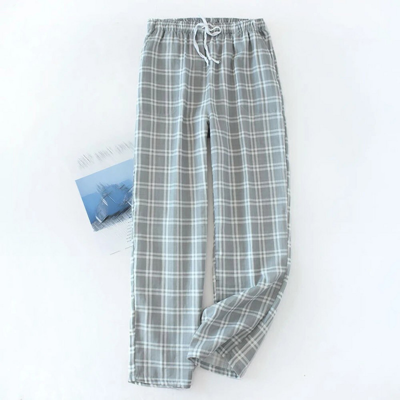 Casual Breathable Ανδρικά παντελόνια Sleep Bottoms Φαρδιά ελαστική μέση καρό πιτζάμα Sleepwear Home Ανδρικά Παντελόνια Παντελόνια Ρούχα