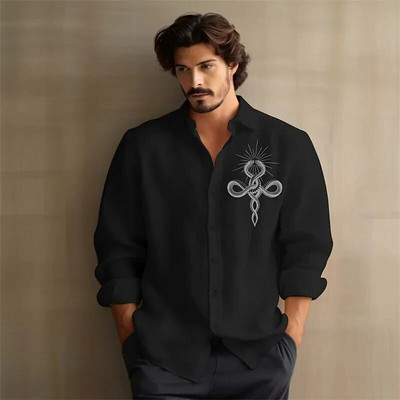 Sailboat Print Férfi ágyazású ing Hawaii Outdoor Street rövid ujjú felsők Nyaralás strandblúz Nyári túlméretezett férfi ingek