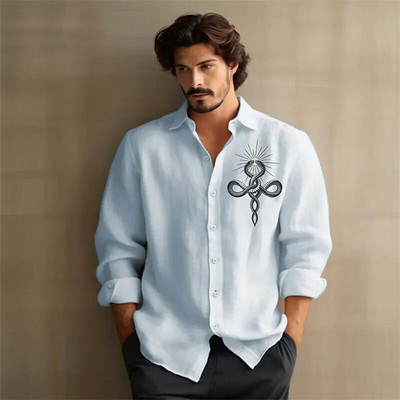 Sailboat Print Férfi ágyazású ing Hawaii Outdoor Street rövid ujjú felsők Nyaralás strandblúz Nyári túlméretezett férfi ingek