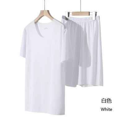 Nove ljetne muške kompleti pidžama od ledene svile i poliestera Cool kućna odjeća Muške ležerne udobne pidžame Tanke pidžame Široka odjeća za spavanje