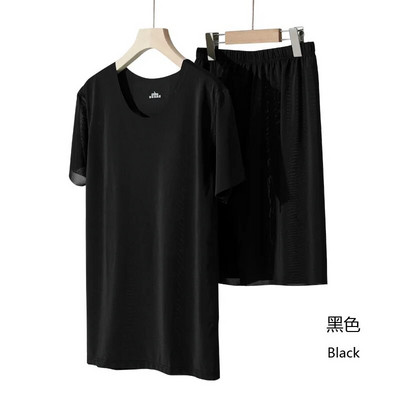 Nove ljetne muške kompleti pidžama od ledene svile i poliestera Cool kućna odjeća Muške ležerne udobne pidžame Tanke pidžame Široka odjeća za spavanje