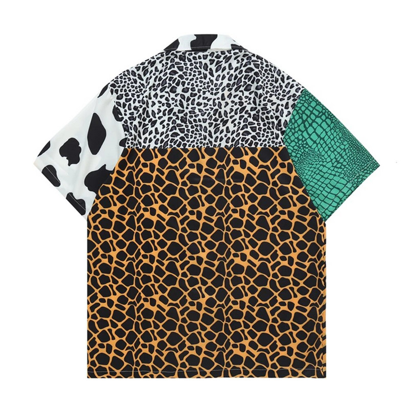 Dark Icon Zebra Patchwork Muška polo majica Ljetne majice za plažu Muška ulična odjeća