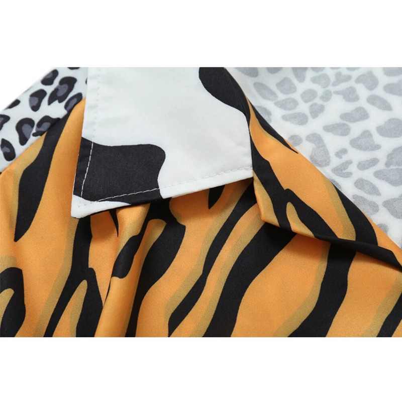 Dark Icon Zebra Patchwork Muška polo majica Ljetne majice za plažu Muška ulična odjeća