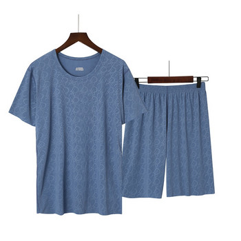 SUO&CHAO νέα ανδρική πιτζάμες χρώματος άνετο κοντομάνικο σορτς δύο τεμαχίων οικιακής χρήσης