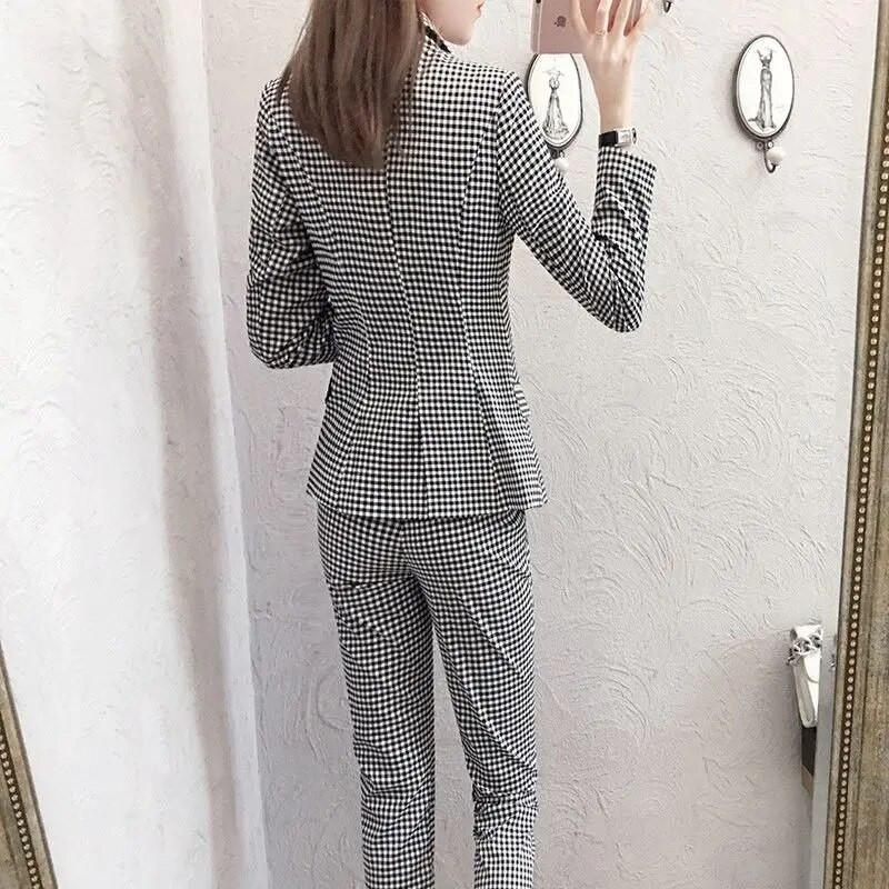 Odjevni predmeti Otmjeni dvodijelni kompleti Hlače za žene Formalni ženski komplet s 2 hlače Poslovni sako i hlače Odijela Grupe odjeće D