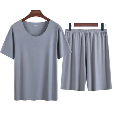 Chic muška ljetna sportska kombinacija Labava elastična obuća u struku Plus veličina Muški top kratke hlače Mekana muška ljetna trenirka Muška odjeća