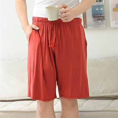 3XL-7XL Nyári hálóruha pizsama nadrág Férfi Új Pamut Nagy méretű Hálóruha Félhosszú Nadrág Lounge Wear Laza Pantalones