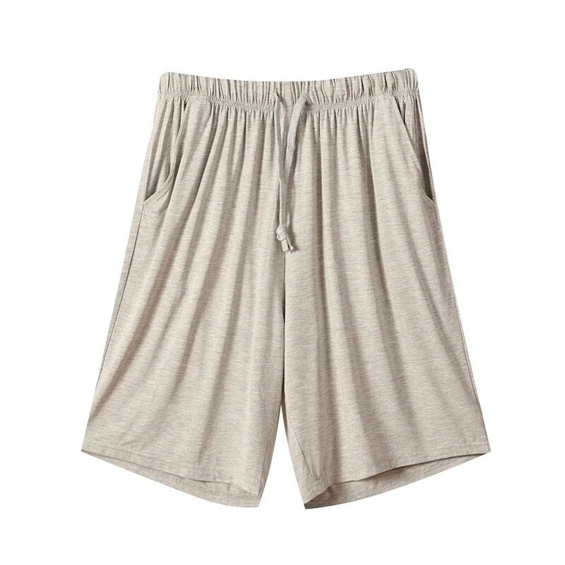 3XL-7XL Nyári hálóruha pizsama nadrág Férfi Új Pamut Nagy méretű Hálóruha Félhosszú Nadrág Lounge Wear Laza Pantalones
