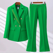 Ανοιξιάτικη επίσημη Γυναικεία Μόδα Μπλέιζερ Ανοιξιάτικη Γυναικεία επαγγελματικά κοστούμια με σετ Work Wear Γραφείο casual παντελόνι κοστούμι σακάκι