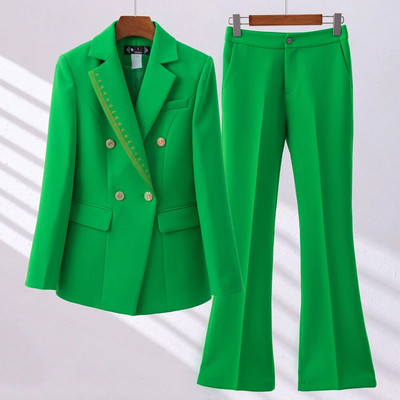 Ανοιξιάτικη επίσημη Γυναικεία Μόδα Μπλέιζερ Ανοιξιάτικη Γυναικεία επαγγελματικά κοστούμια με σετ Work Wear Γραφείο casual παντελόνι κοστούμι σακάκι