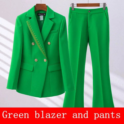Ανοιξιάτικη επίσημη Γυναικεία Μόδα Μπλέιζερ Ανοιξιάτικη Γυναικεία επαγγελματικά κοστούμια με σετ Work Wear Γραφείο casual παντελόνι κοστούμι σακάκι