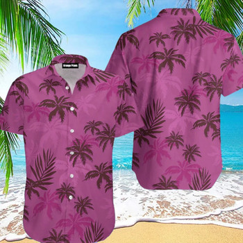 Coconut Tree 2024 Мъжки ризи Ежедневна риза за мъже Модна хавайска риза с къси ръкави Парти лятна мъжка тениска