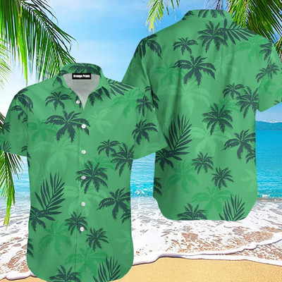Coconut Tree 2024 Men`s Shirts Casual Shirt For Men Short Sleeved Fashion Hawaiian Shirt Party Summer Men`s Clothing Top T Shirt