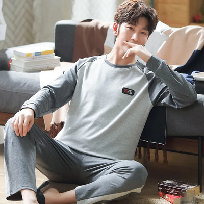 Nauji Pižama Elegant Vyriški miegui Pavasario Rudens Žiemos Medvilniniai Didesnio dydžio Pižamos Vyriški Berniukai Laisvalaikis Prabangūs Poilsio Rūbai Pižamų rinkiniai