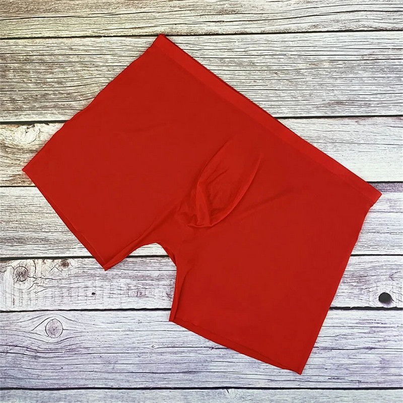 2vnt lengvi besiūliai bokseriai vyrams lediniai šilko bokseriai, itin ploni apatiniai, kvėpuojantys vyriški apatiniai vienspalviai kelnaitės