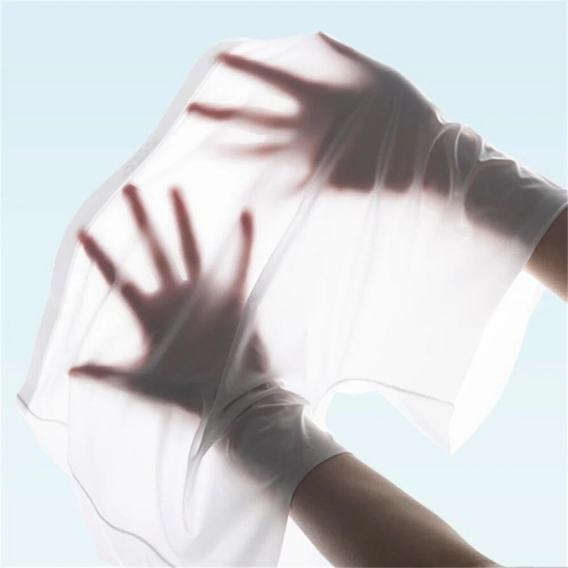 2vnt lengvi besiūliai bokseriai vyrams lediniai šilko bokseriai, itin ploni apatiniai, kvėpuojantys vyriški apatiniai vienspalviai kelnaitės