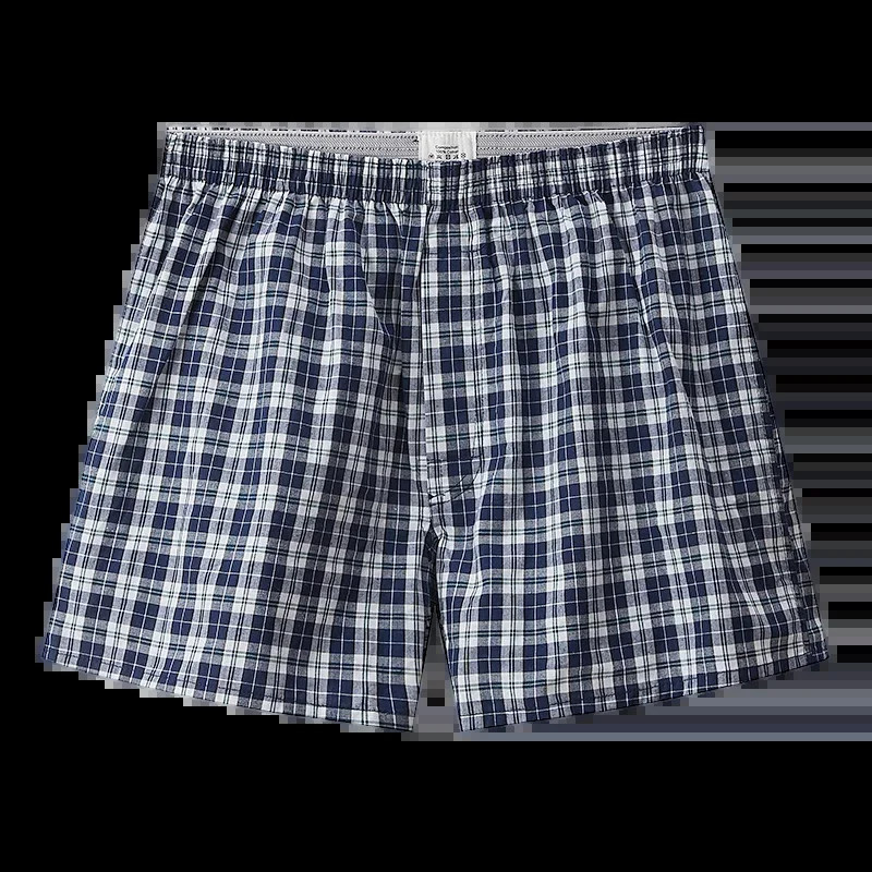 Vyriški medvilniniai apatiniai Laisvalaikiai bokseriai Plaidas Elastinė juosta Bokseriniai šortai Mygtukai Vyriški apatiniai bokseriai Patogūs apatiniai S-XL