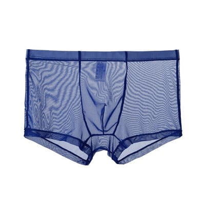 Vyriški apatiniai Seksualūs itin ploni permatomo tinklelio kvėpuojantys vyriški bokseriniai kelnaitės Vyriški bokseriai apatinės kelnaitės Homme kelnaitės šortai