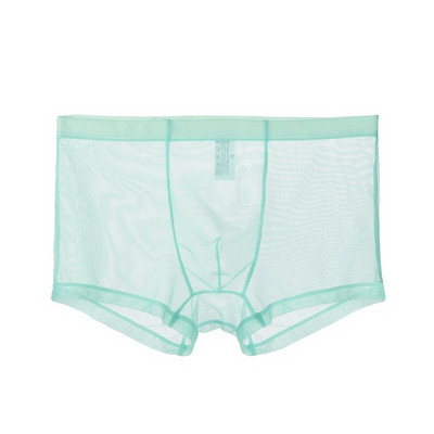 Vyriški apatiniai Seksualūs itin ploni permatomo tinklelio kvėpuojantys vyriški bokseriniai kelnaitės Vyriški bokseriai apatinės kelnaitės Homme kelnaitės šortai