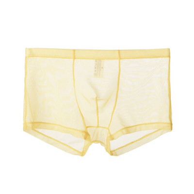 Vyriški apatiniai Seksualūs itin ploni permatomo tinklelio kvėpuojantys vyriški bokseriniai kelnaitės Vyriški bokseriai apatinės kelnaitės Homme kelnaitės šortai