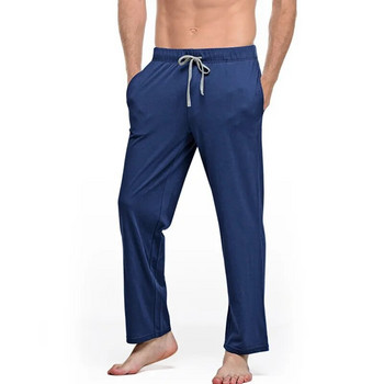 Мъжки панталони за спане, широки джобни панталони, йога, спортни дишащи спортни панталони, спално облекло, пижами, панталони, дълги панталони, панталони