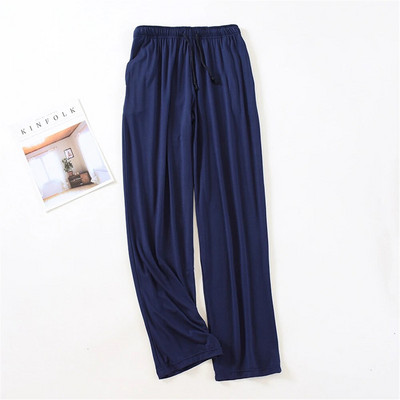 Vīriešu pidžamas bikses pavasara rudens modālas mājas bikses plānas platas kājas liela izmēra brīvas savilkšanas auklas guļamveļa bikses