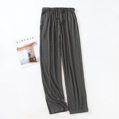 Vīriešu pidžamas bikses pavasara rudens modālas mājas bikses plānas platas kājas liela izmēra brīvas savilkšanas auklas guļamveļa bikses