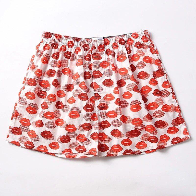 Modne hlače sa strelicama od čistog pamuka Muške kratke hlače Ljetne kratke hlače za spavanje Ležerna seksi odjeća za spavanje Muške široke donjice hlača za spavanje M-3XL