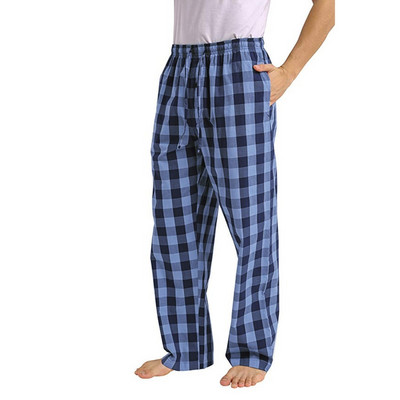 Meeste kodukandmine Straght Casual Business Püksid Puuvillased Super Pehmed Meeste Jogger Dressipüksid Flanell Ruuduline Pidžaama Pliiats Püksid Punased