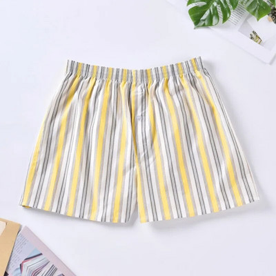 Bokserice Muško donje rublje Muške bokserice Pamučne bokserice Kratke hlače za spavanje Gaćice za spavanje Otisnute pruge Široke udobne kućne gaćice