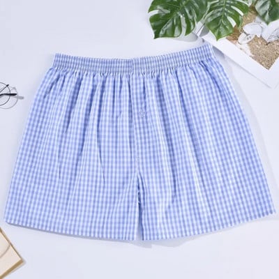 Bokserice Muško donje rublje Muške bokserice Pamučne bokserice Kratke hlače za spavanje Gaćice za spavanje Otisnute pruge Široke udobne kućne gaćice