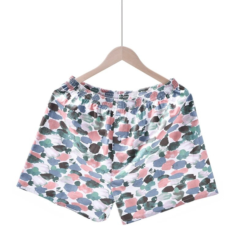 Bokserice Muško donje rublje Muške bokserice Pamučne bokserice Kratke hlače za spavanje Gaćice za spavanje Otisnute pruge Široke udobne kućne gaćice