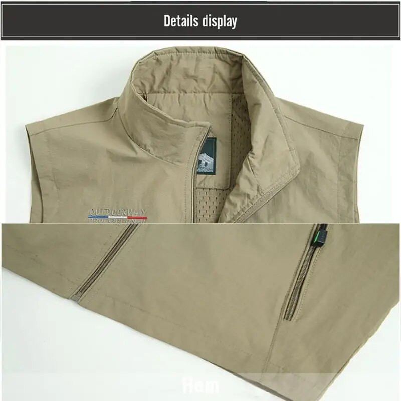 Vyriškos liemenės, striukės, liemenės 2022 m. pavasaris, nauja vienspalvė apykaklė Laipiojimo žygiams be rankovių su kišene M-6Xl prekės ženklo išpardavimas