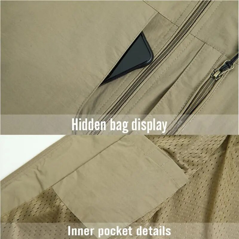 Vyriškos liemenės, striukės, liemenės 2022 m. pavasaris, nauja vienspalvė apykaklė Laipiojimo žygiams be rankovių su kišene M-6Xl prekės ženklo išpardavimas