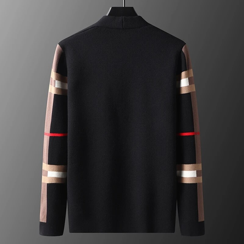 Prabangaus prekės ženklo dizainerio megztinis Europos striukė Vyriška mada laisvalaikio kišeninis megztas megztinis megztinis paltas 2022 m. rudens žiema