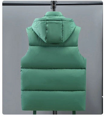 Φθινοπωρινό χειμερινό ανδρικό γιλέκο 2022 Νέο casual φερμουάρ Ζεστό γιακά Βαμβακερό αμάνικο μπουφάν με μεγάλες τσέπες