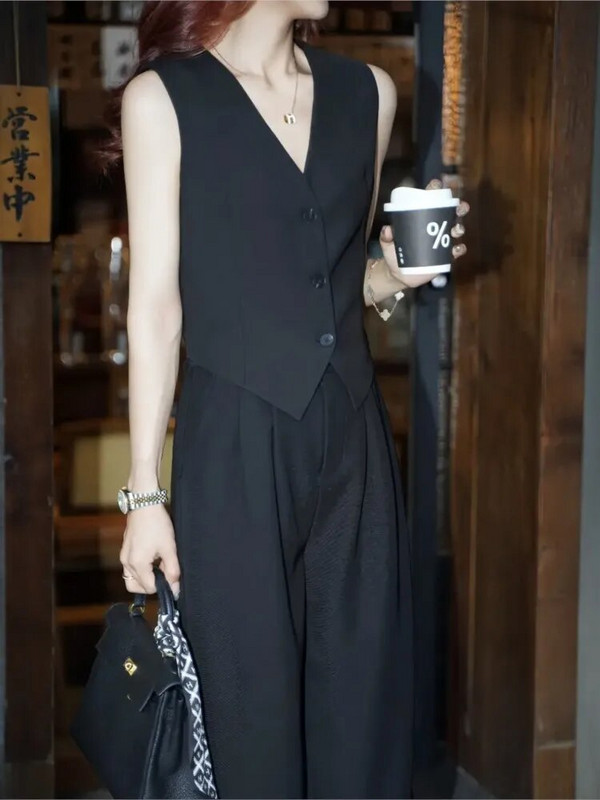 Koreai divat női üzleti blézer 3 részes szett Elegáns alkalmi dzsekik kabát ujjatlan mellény és nadrágkosztüm Női ruhák új